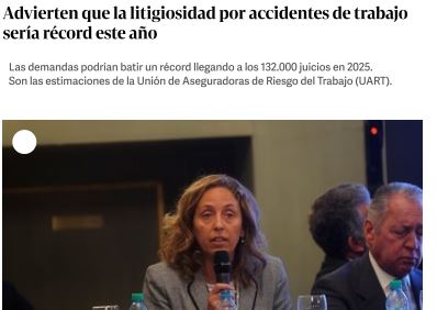 Advierten que la litigiosidad por accidentes de trabajo sería récord este año