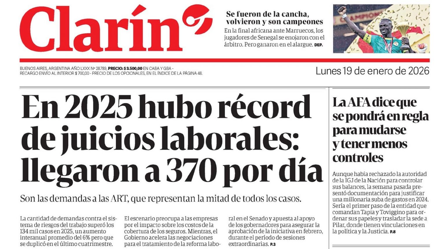 Récord de juicios por riesgos del trabajo: se iniciaron cerca de 400 demandas por día