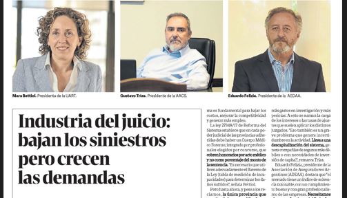 Industria del juicio: bajan los siniestros pero crecen las demandas