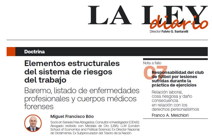 Elementos estructurales del sistema de riesgos del trabajo